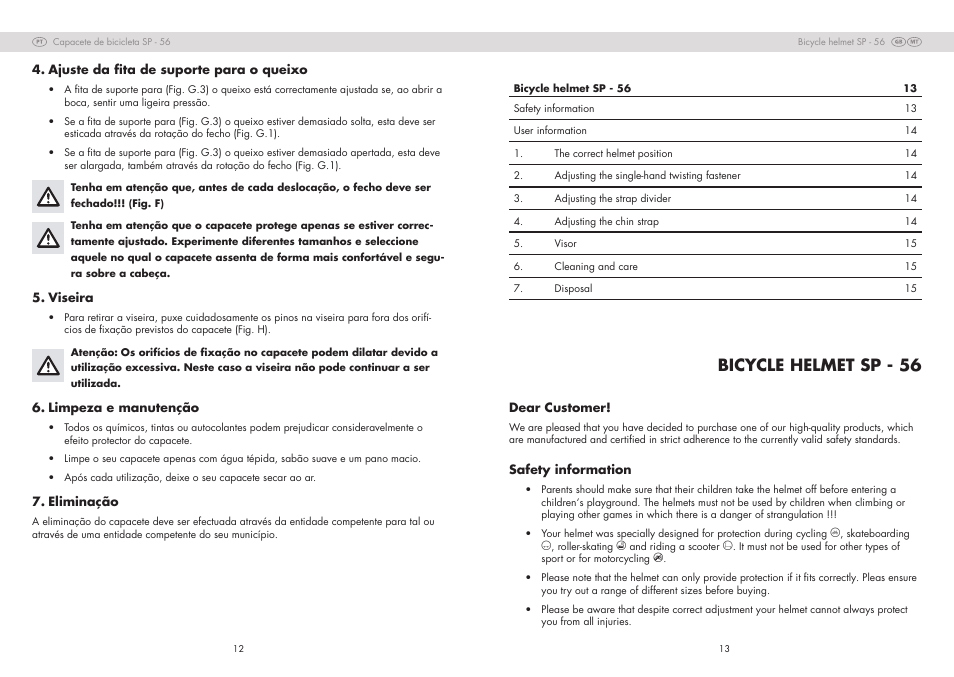 Bicycle helmet sp - 56 | Crivit SP - 56 User Manual | Page 7 / 10