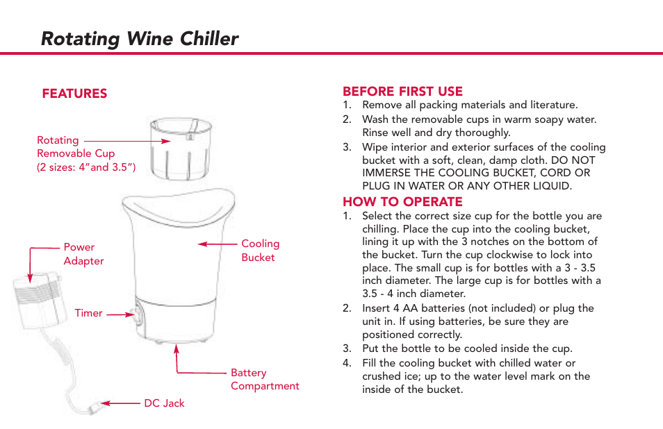 Rotating wine chiller | Deni 4910 User Manual | Page 3 / 5