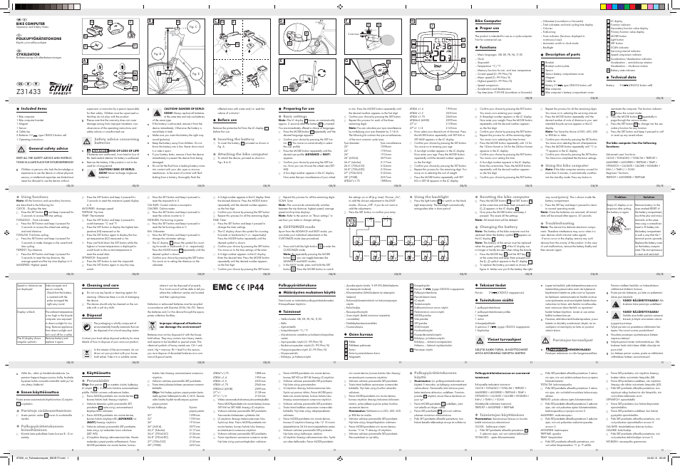 Crivit Z31433 User Manual | 2 pages