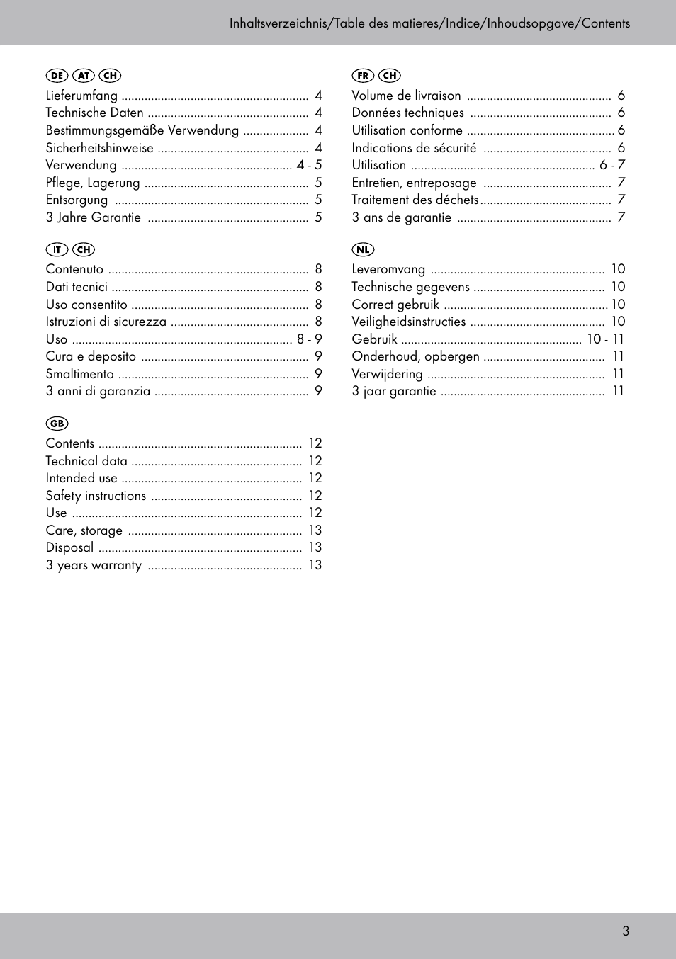 Crivit SP-1619 User Manual | Page 3 / 16