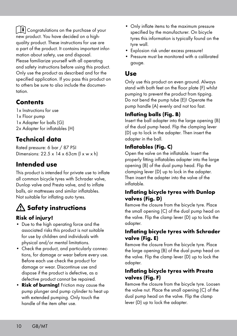 Crivit SP-1619 User Manual | Page 10 / 16