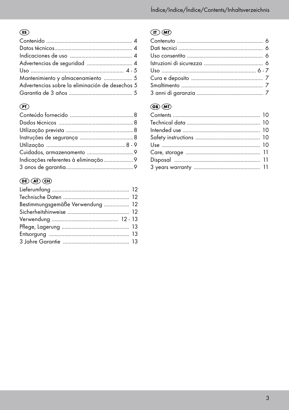 Crivit SP-1619 User Manual | Page 3 / 16