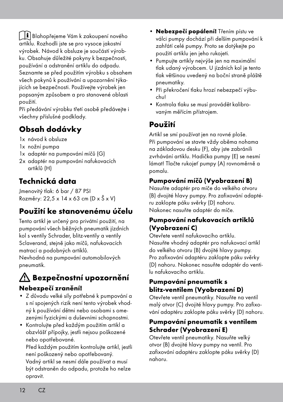 Crivit SP-1619 User Manual | Page 12 / 20