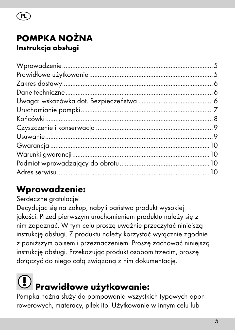 Crivit Mini Foot Pump User Manual | Page 3 / 25