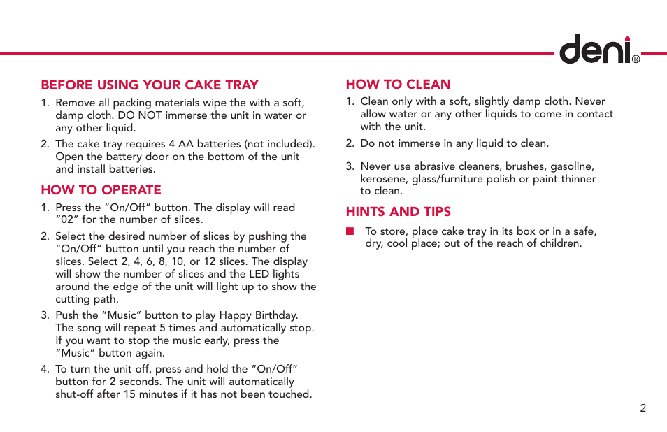 Deni 4100 User Manual | Page 3 / 4