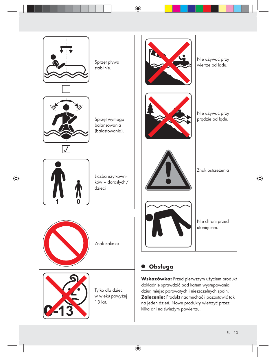 Obsługa | Crivit Z31426A_B User Manual | Page 13 / 46