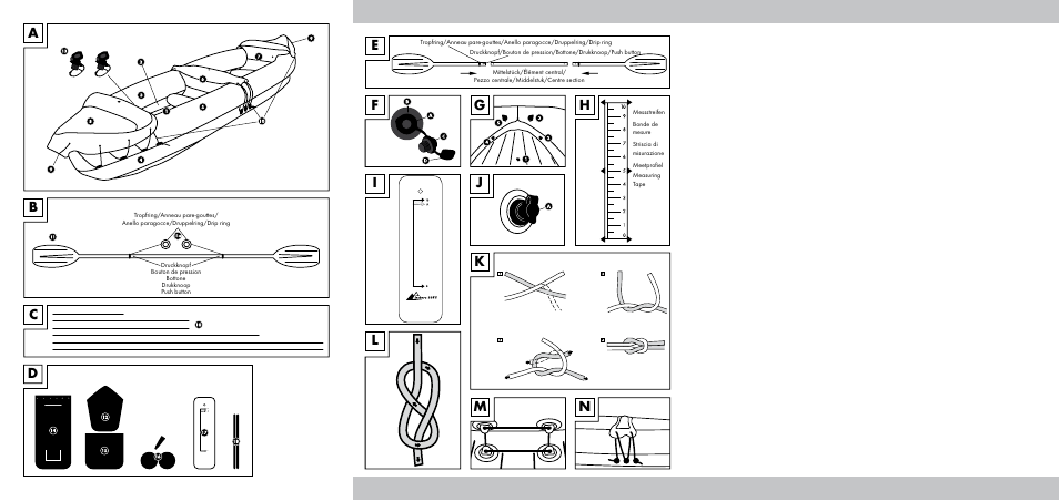 Da b c, Fg h j, Kl m n i | Crivit 2-PERSONEN-KAJAK User Manual | Page 2 / 38