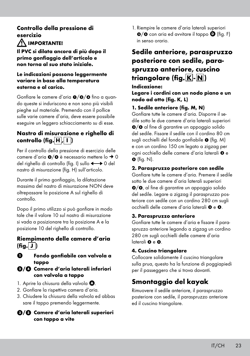 Smontaggio del kayak | Crivit 2-PERSONEN-KAJAK User Manual | Page 21 / 38