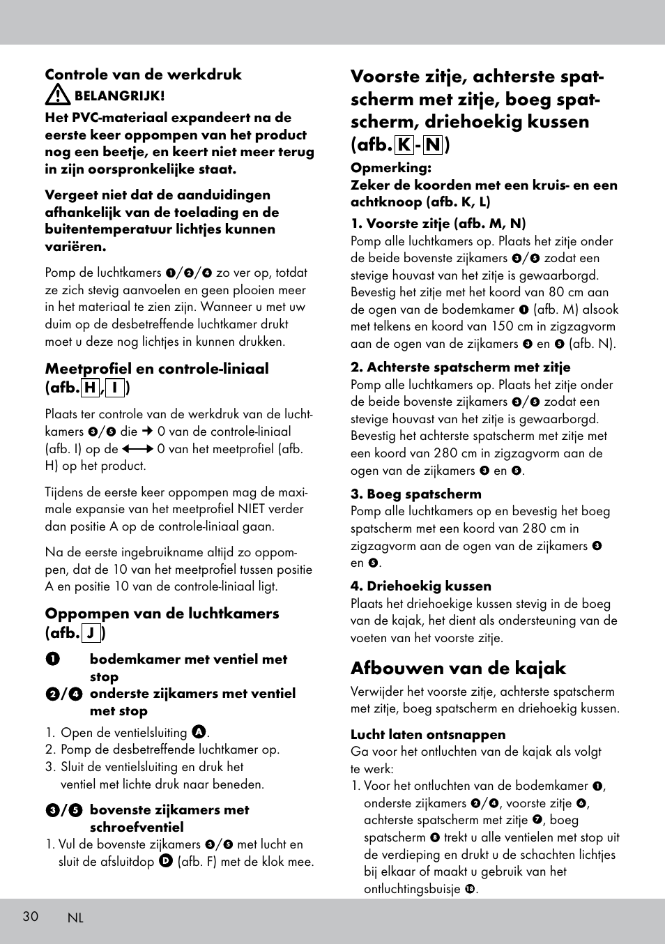 Afbouwen van de kajak | Crivit 2-PERSONEN-KAJAK User Manual | Page 28 / 38