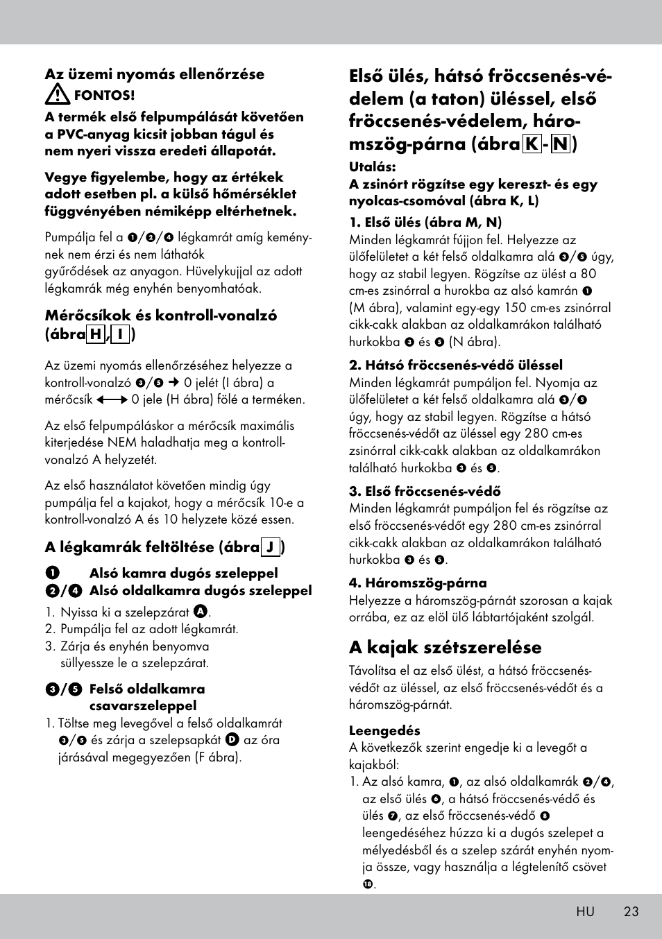 A kajak szétszerelése | Crivit 2-PERSONEN-KAJAK User Manual | Page 21 / 54