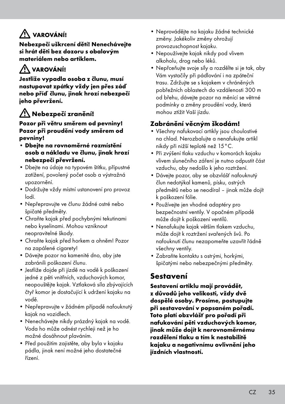 Sestavení | Crivit 2-PERSONEN-KAJAK User Manual | Page 33 / 54