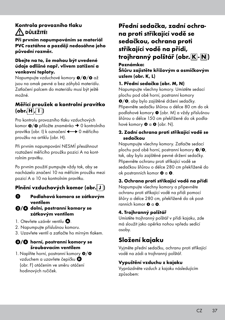 Složení kajaku | Crivit 2-PERSONEN-KAJAK User Manual | Page 35 / 54
