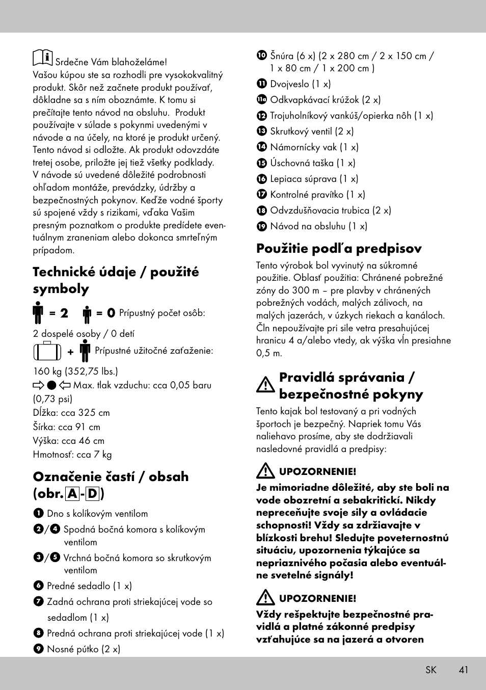 Crivit 2-PERSONEN-KAJAK User Manual | Page 39 / 54