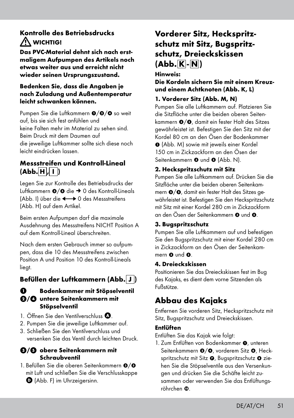 Abbau des kajaks | Crivit 2-PERSONEN-KAJAK User Manual | Page 49 / 54