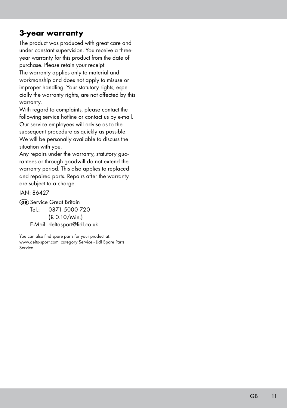 Year warranty | Crivit 2-PERSONEN-KAJAK User Manual | Page 9 / 54