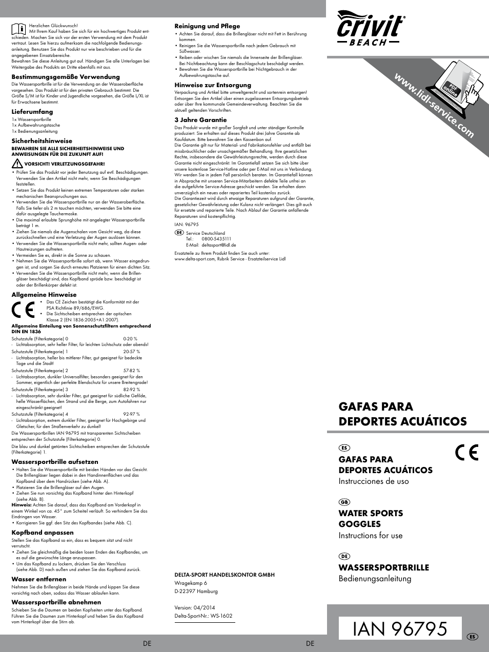 Crivit WS-1602 User Manual | 2 pages