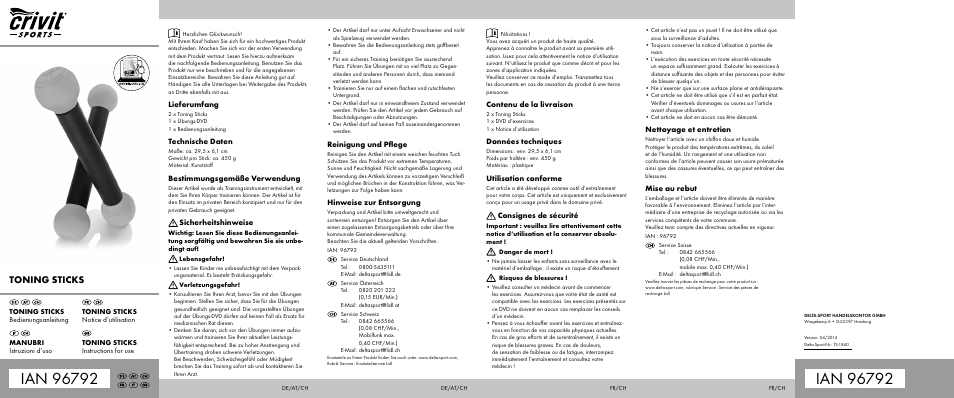 Crivit TS-1840 User Manual | 2 pages