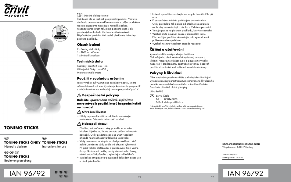 Crivit TS-1840 User Manual | 2 pages