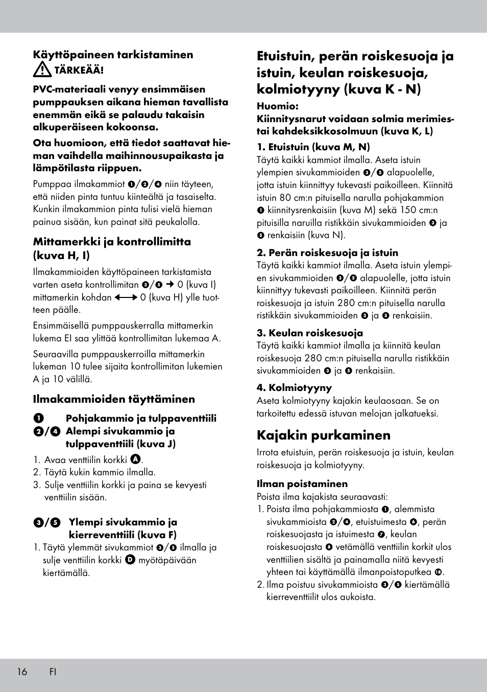 Kajakin purkaminen | Crivit Inshore 335 lll User Manual | Page 14 / 54