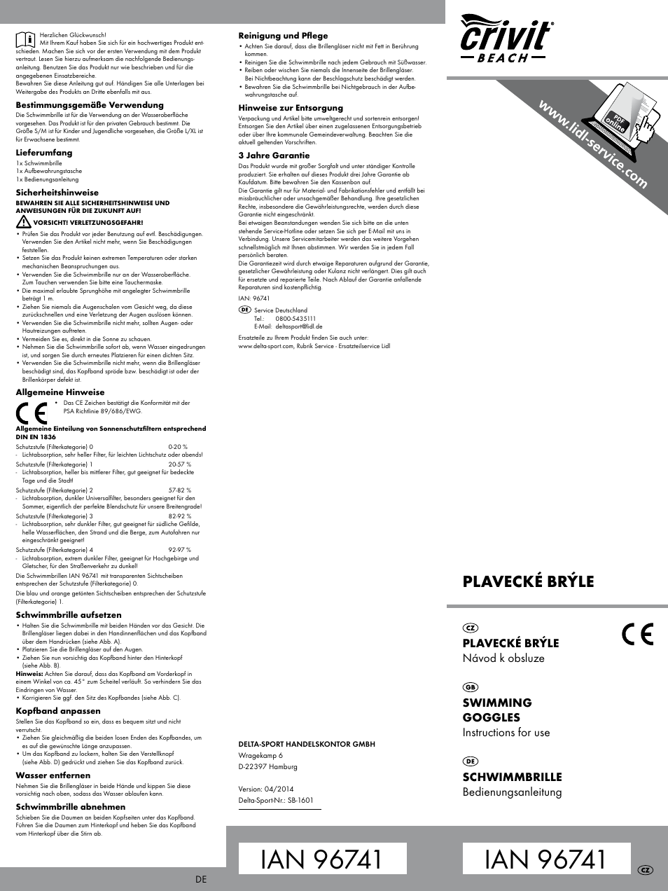 Crivit SB-1601 User Manual | 2 pages