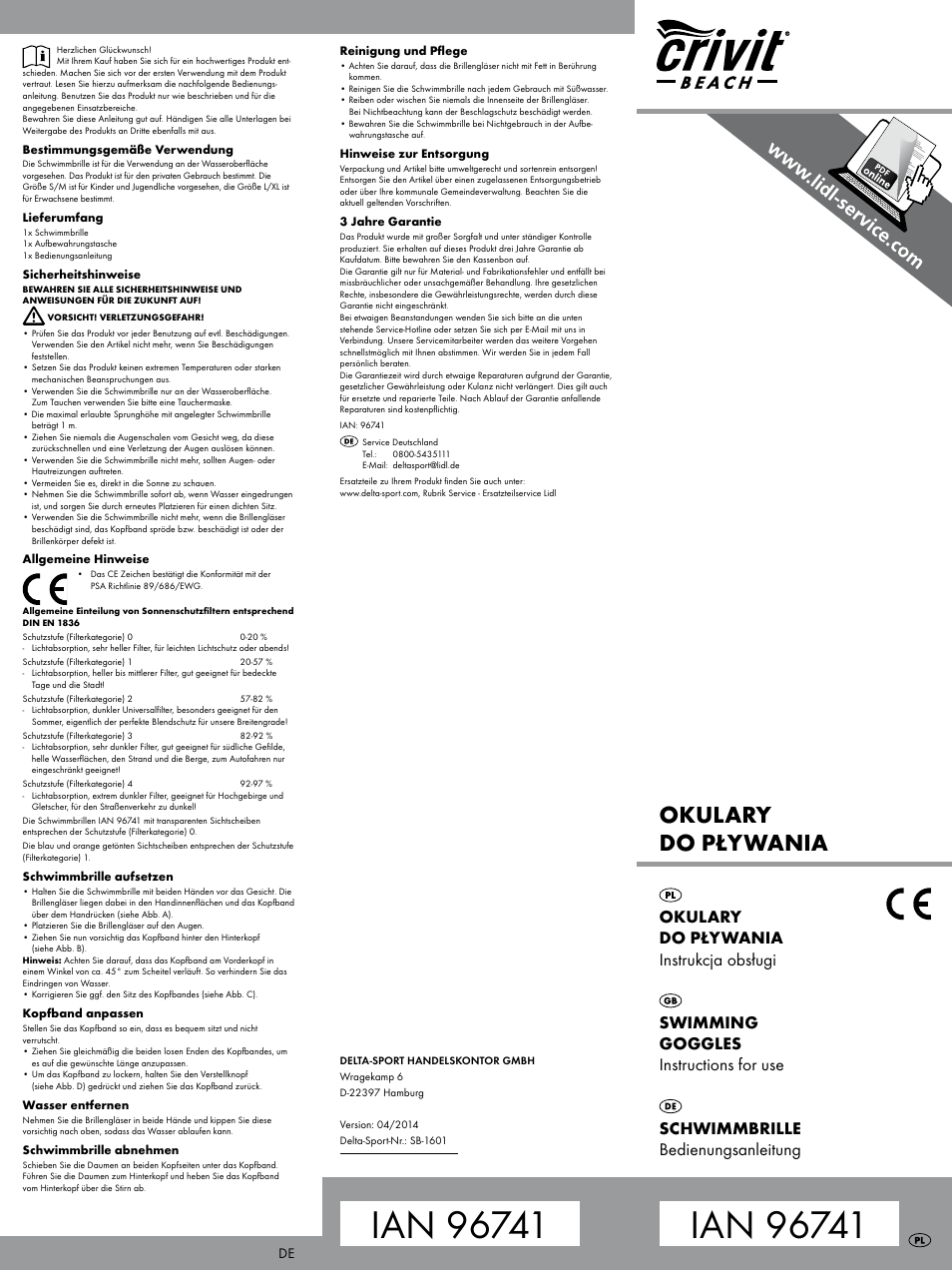 Crivit SB-1601 User Manual | 2 pages