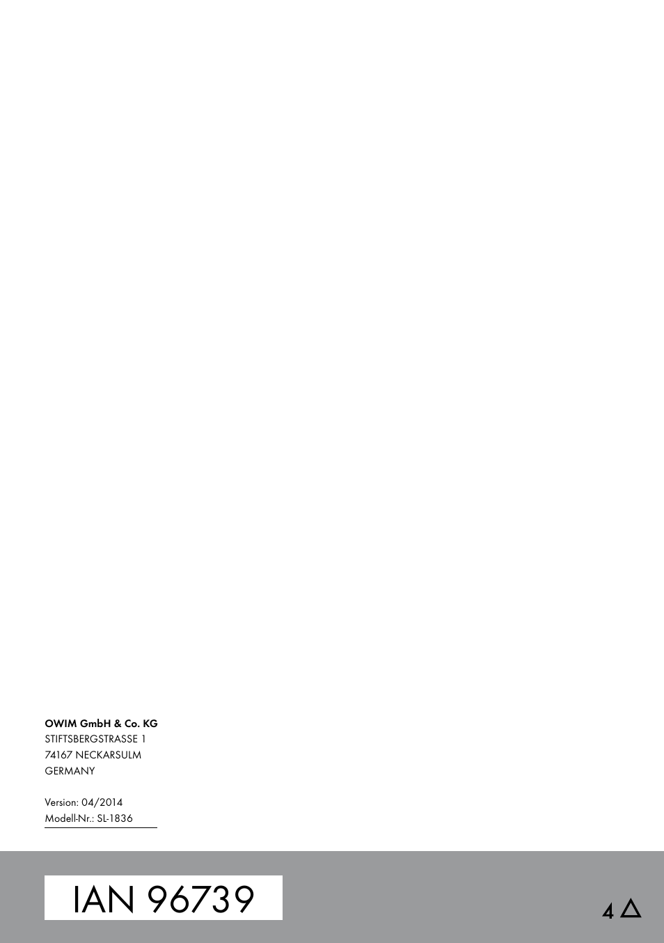 Crivit SL-1836 User Manual | Page 24 / 24
