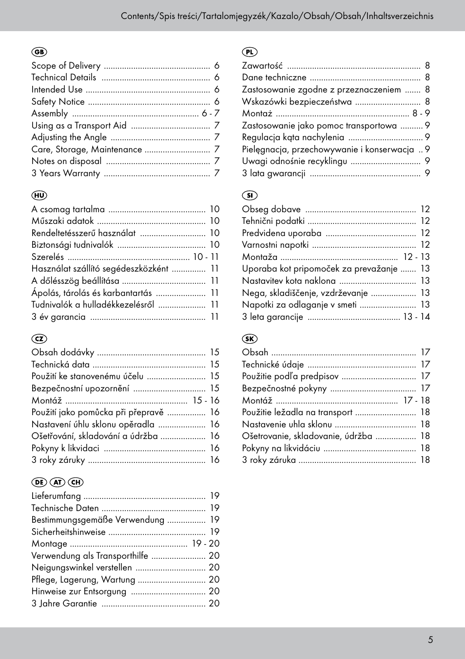 Crivit SL-1835 User Manual | Page 5 / 24