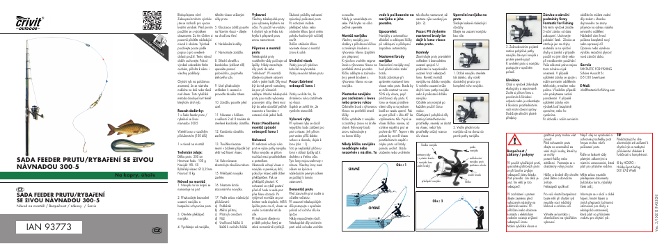 Mi-feeder-2014-cz.pdf, Sada feeder prutu/rybaření se živou návnadou 300-5 | Crivit 300-5 User Manual | Page 2 / 18