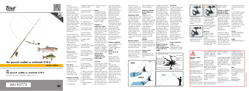 Mi-trout-2014-ro.pdf, Set pescuit undiță cu mulinetă 210-5 | Crivit 210-5 User Manual | Page 15 / 18