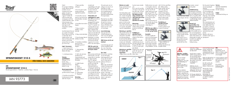 Mi-trout-2014-se.pdf, Spinnfiskeset 210-5 | Crivit 210-5 User Manual | Page 16 / 18