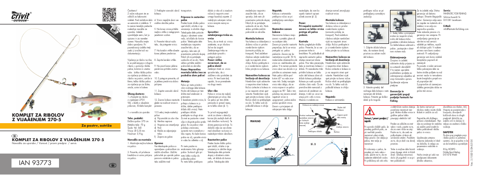 Mi-trout-2014-si.pdf, Komplet za ribolov z vijaãenjem 270-5, Komplet za ribolov z vijaőenjem 270-5 | Crivit 210-5 User Manual | Page 17 / 18