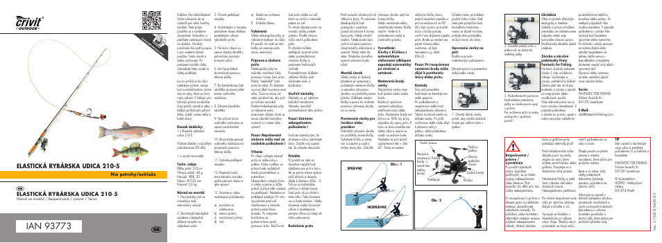 Mi-trout-2014-sk.pdf, Elastická rybárska udica 210-5 | Crivit 210-5 User Manual | Page 18 / 18