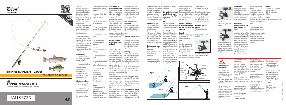 Mi-trout-2014-dk.pdf, Spinnestangsæt 210-5 | Crivit 210-5 User Manual | Page 4 / 18
