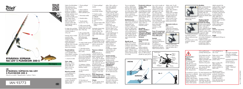 Mi-carp-2014-sk.pdf, Rybárska súprava na lov s plavákom 300-5 | Crivit 300-5 User Manual | Page 18 / 18