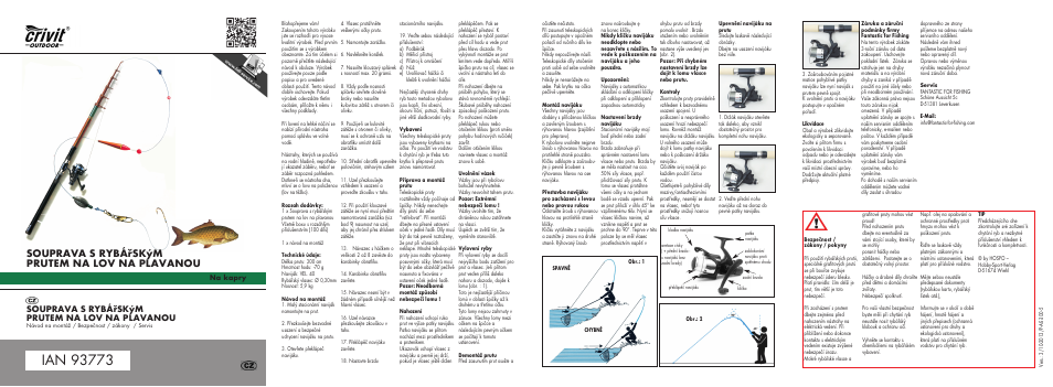 Mi-carp-2014-cz.pdf, Souprava s rybářským prutem na lov na plavanou | Crivit 300-5 User Manual | Page 2 / 18