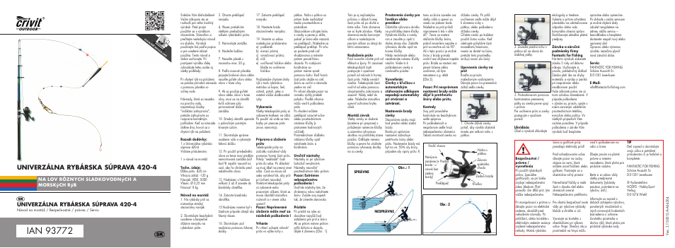 Mi-allround-2014-sk.pdf, Univerzálna rybárska súprava 420-4 | Crivit 420-4 User Manual | Page 16 / 18