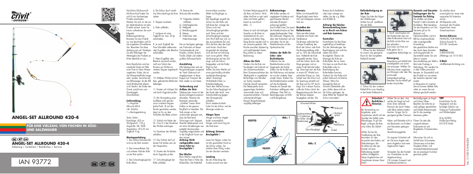 Mi-allround-2014-de.pdf, Angel-set allround 420-4 | Crivit 420-4 User Manual | Page 2 / 18