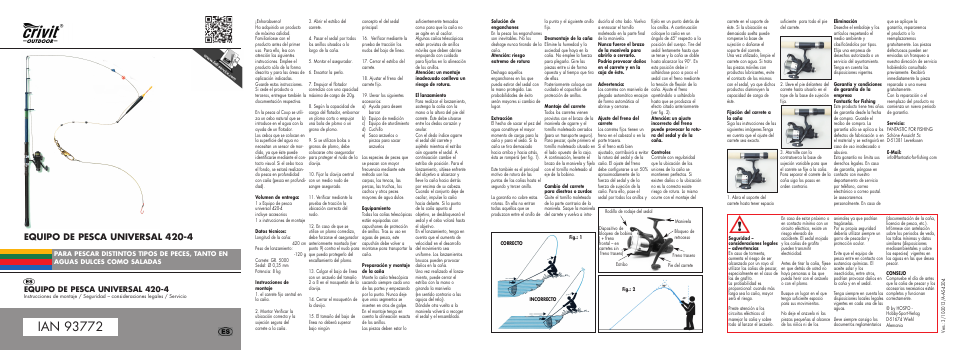 Mi-allround-2014-es.pdf, Equipo de pesca universal 420-4 | Crivit 420-4 User Manual | Page 4 / 18