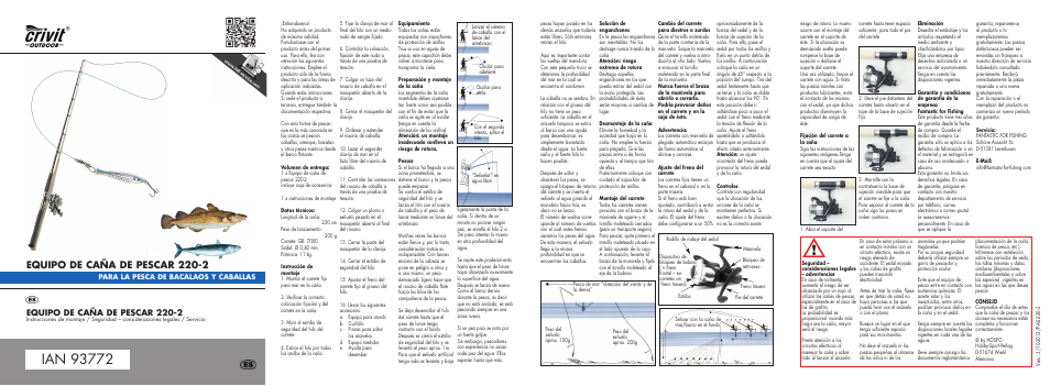 Mi-pilk-2014-es.pdf, Equipo de caña de pescar 220-2 | Crivit 220-2 User Manual | Page 4 / 16