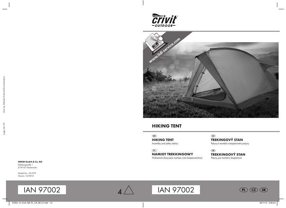 Crivit Z31979 User Manual | 16 pages