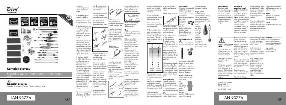 93776-mi-float-si.pdf, Komplet plovcev | Crivit Float Fishing Assortment User Manual | Page 16 / 18