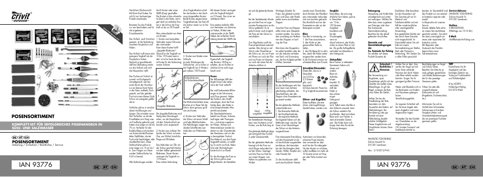 93776-mi-float-de.pdf, Posensortiment | Crivit Float Fishing Assortment User Manual | Page 3 / 18