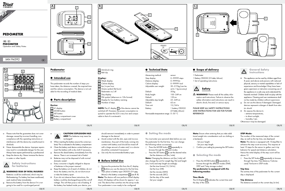 Crivit Z31351 User Manual | 2 pages