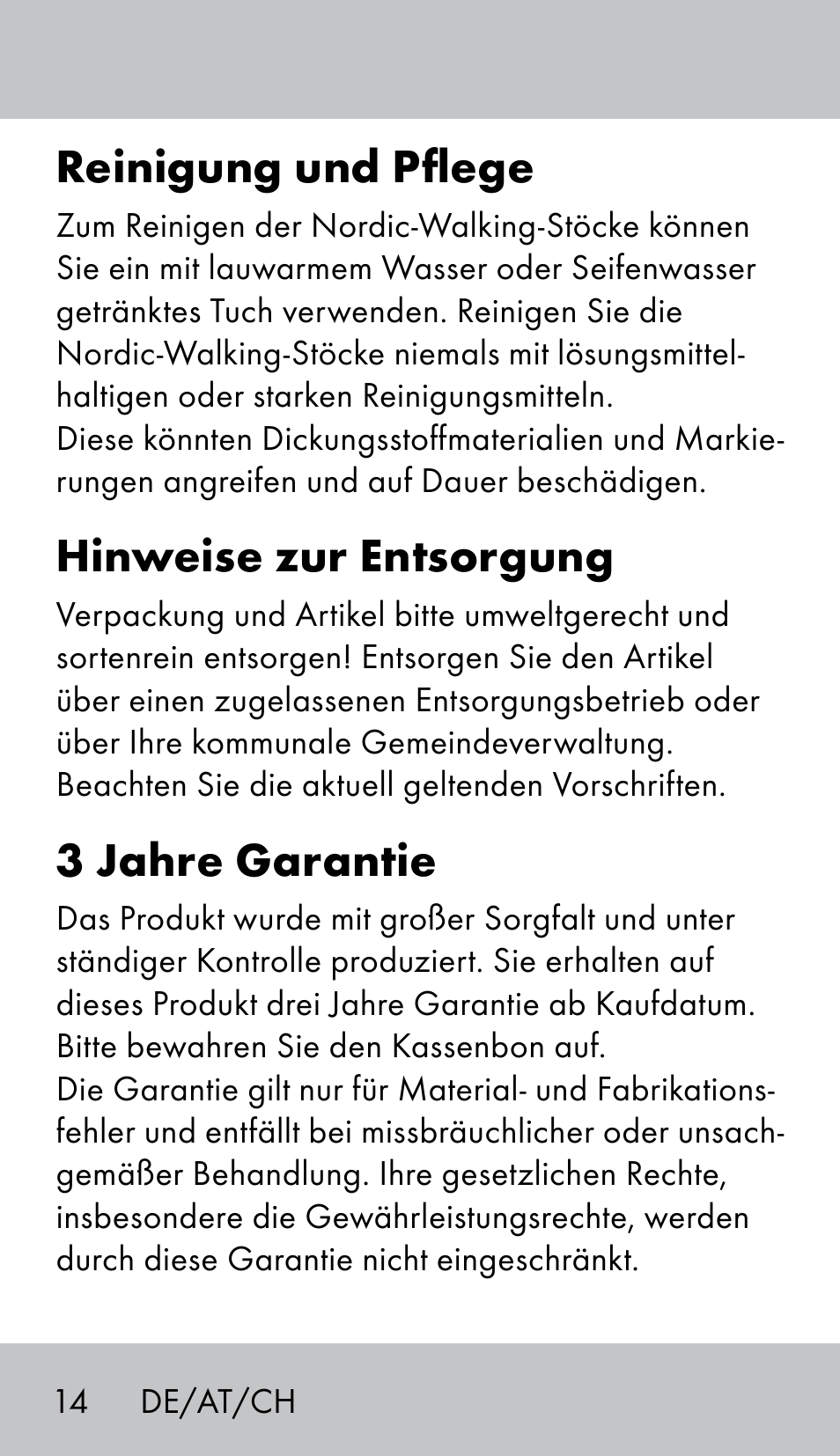 Reinigung und pflege, Hinweise zur entsorgung, 3 jahre garantie | Crivit NW-1702 User Manual | Page 14 / 56