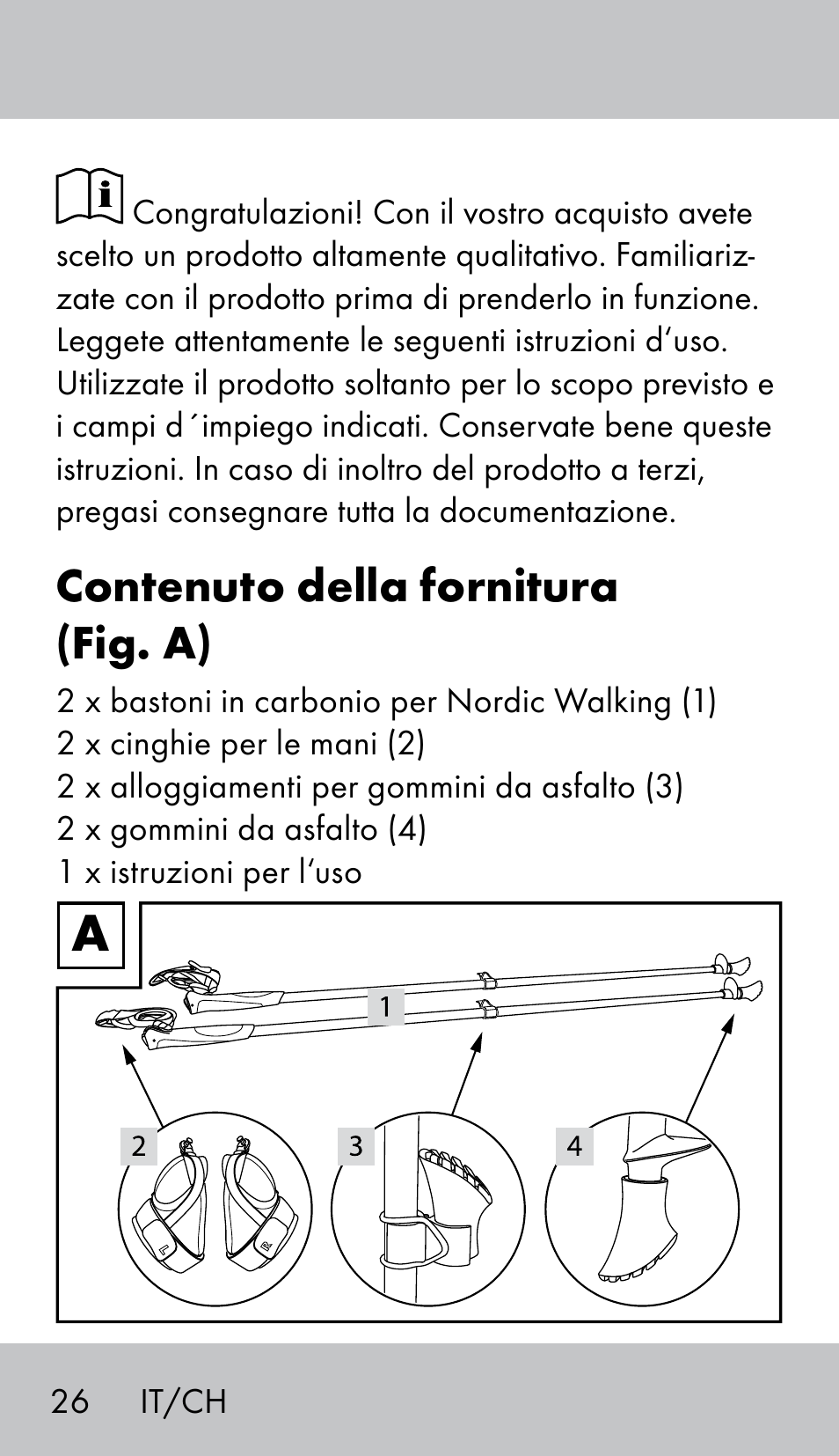 Contenuto della fornitura (fig. a) | Crivit NW-1702 User Manual | Page 26 / 56