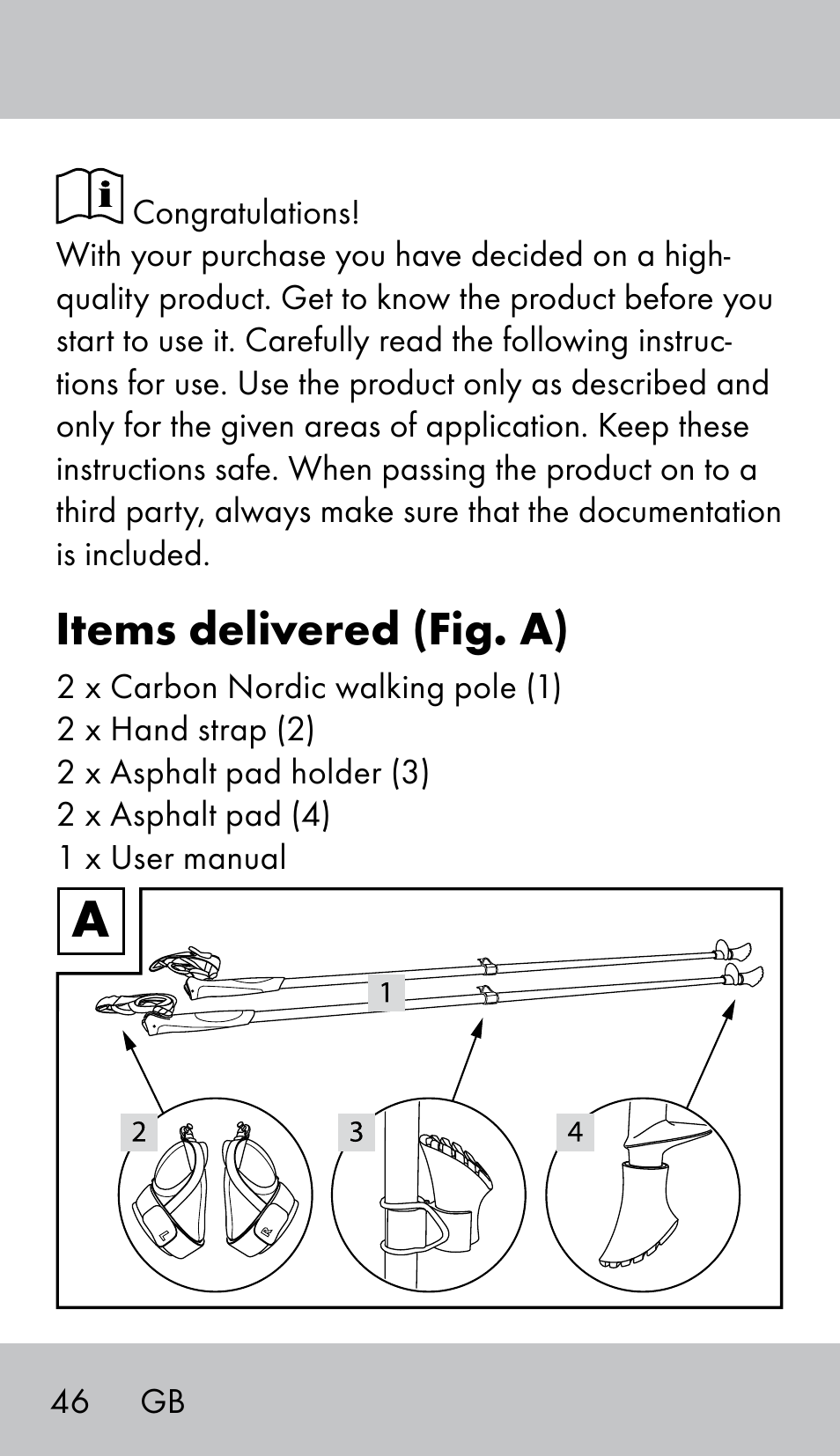 Items delivered (fig. a) | Crivit NW-1702 User Manual | Page 46 / 56