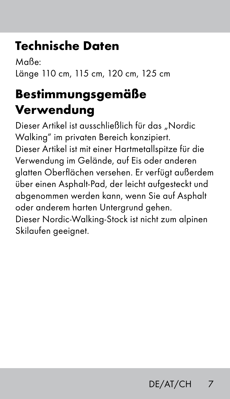 Technische daten, Bestimmungsgemäße verwendung | Crivit NW-1702 User Manual | Page 7 / 56