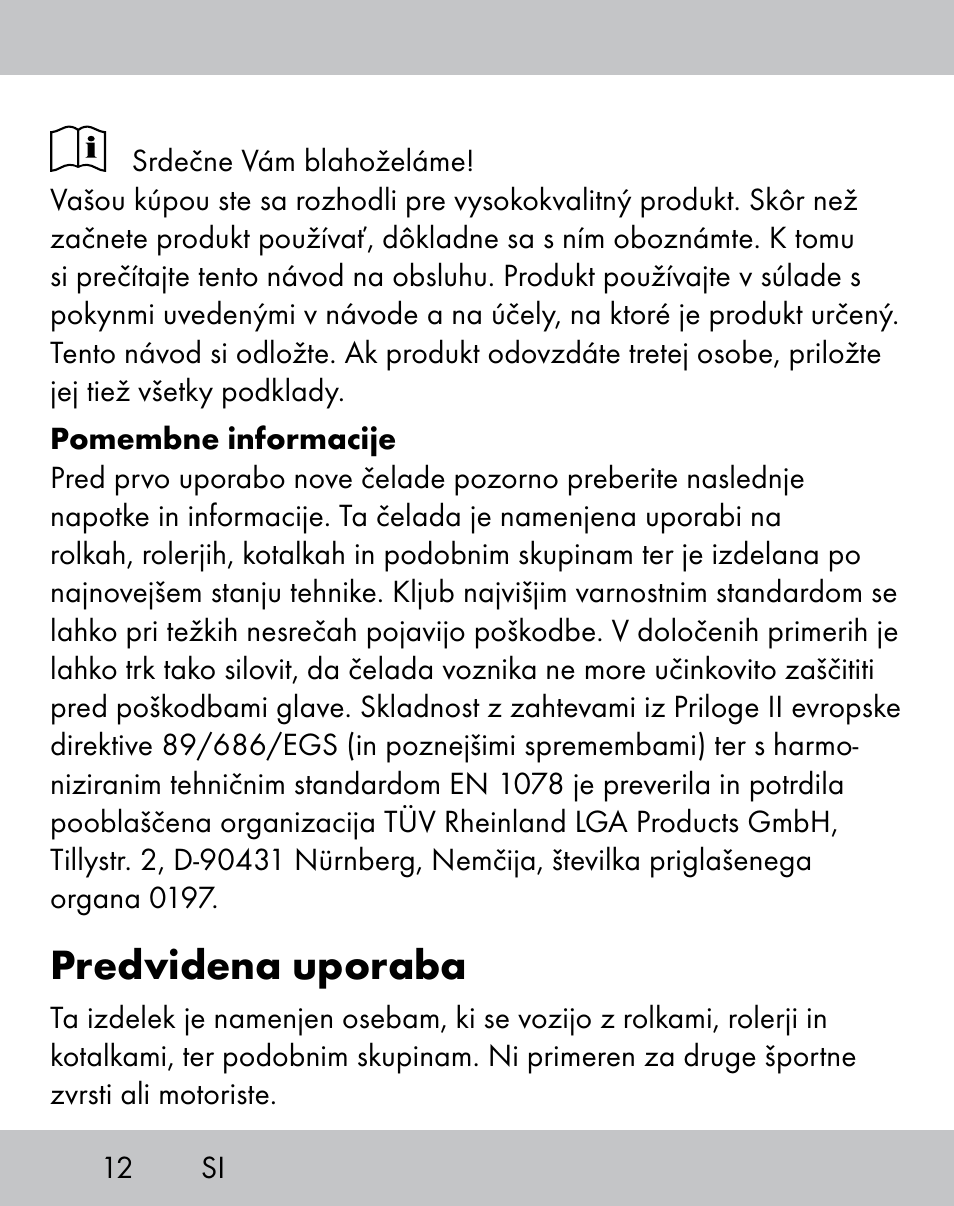 Predvidena uporaba | Crivit IH-1788 User Manual | Page 10 / 38