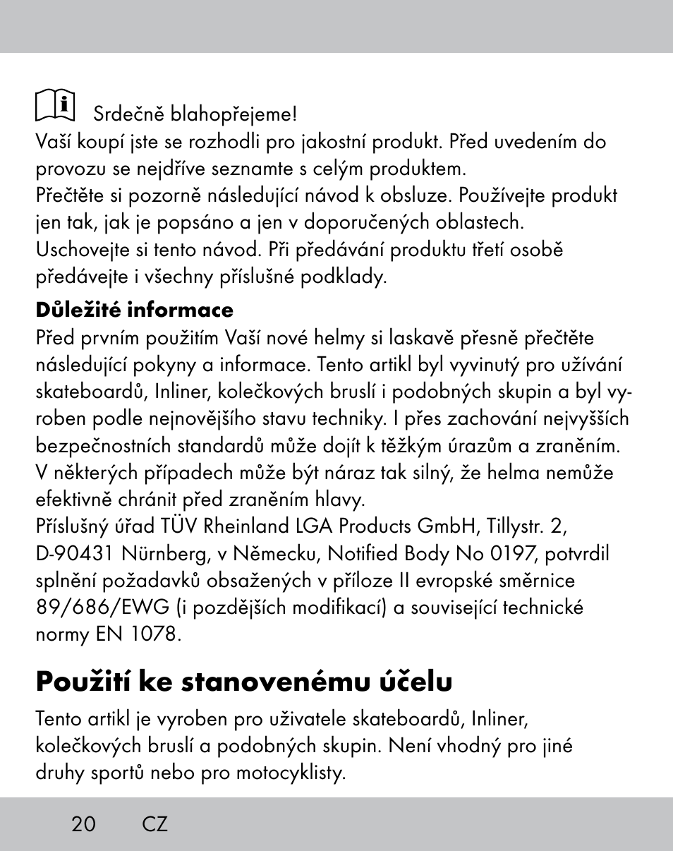 Použití ke stanovenému účelu | Crivit IH-1788 User Manual | Page 18 / 38