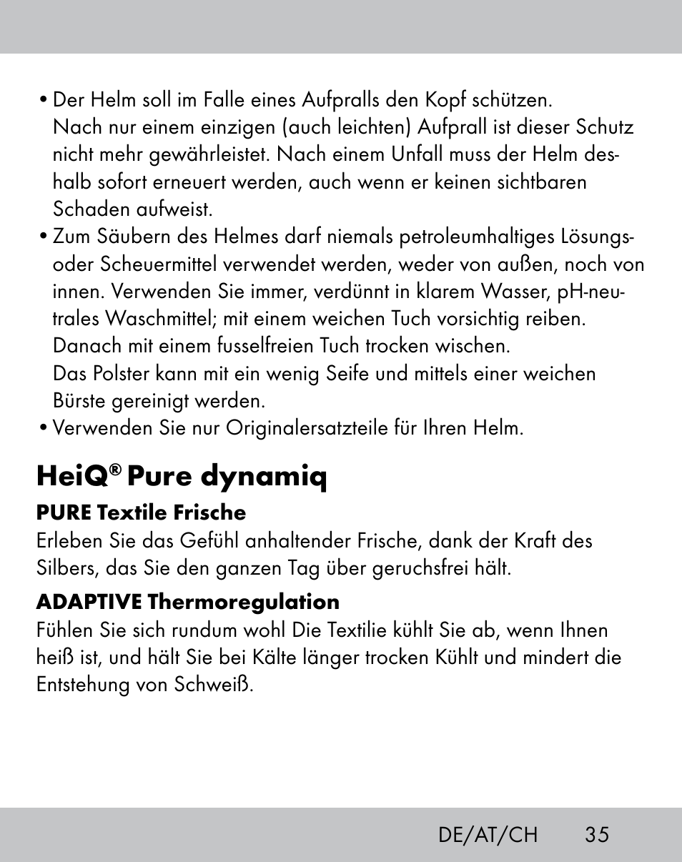 Heiq, Pure dynamiq | Crivit IH-1788 User Manual | Page 33 / 38